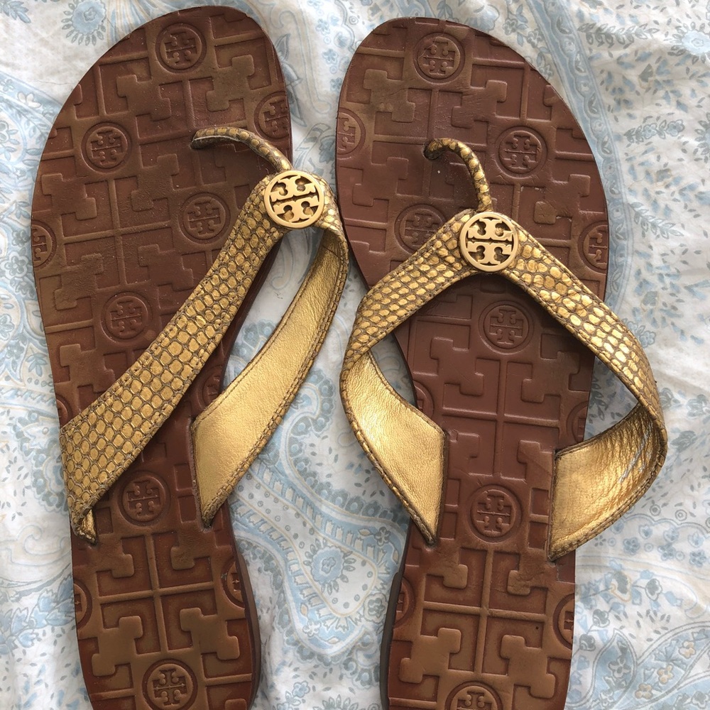 Tory Burch sandals gold / tan size 8 used